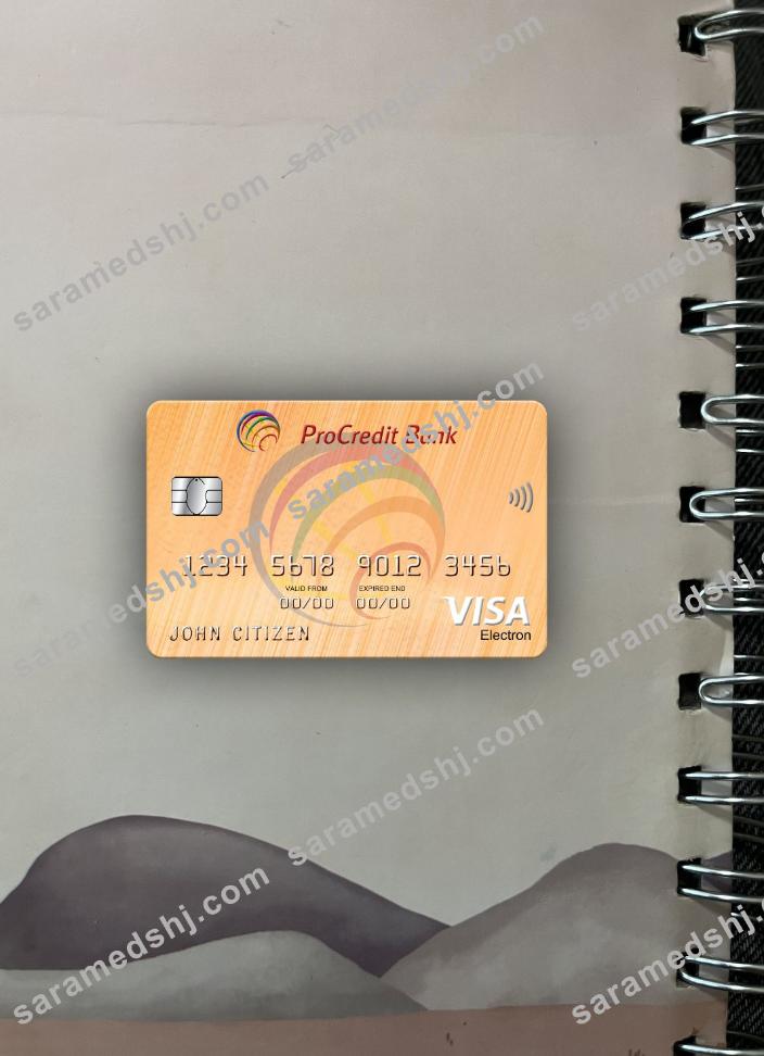 Moldova ProCredit Bank visa electron card 2 photolook font